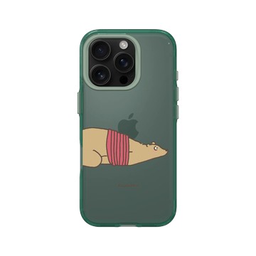iPhone 16 Pro Clear 憂墨綠 - 咻咻熊 XiuXiubear - 被帶回家惹