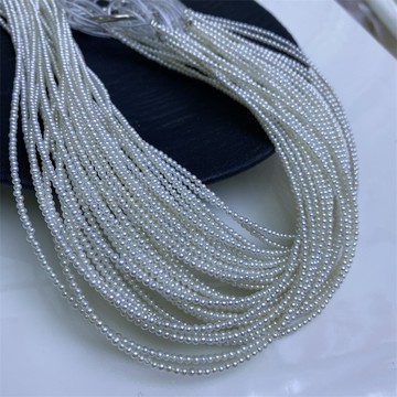 宏雲Hongyun-DB--白亮近圓形珍珠串鏈迷你2mm淡水珍珠項鍊半成品 Baby小珍珠