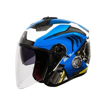 SOL SO-XP 動力_白/藍 開放式安全帽