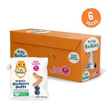Little Bellies Baby Bellies Organic Blueberry Puffs 0.42 oz Each / Pack of 6