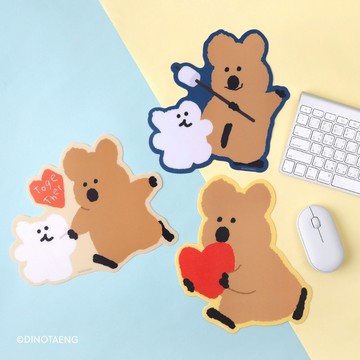 DINOTAENG Slim超薄造型滑鼠墊-呆萌町 QUOKKA BOBO 電腦滑鼠桌墊