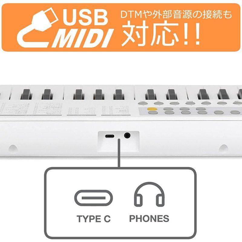 ONETONE ワントーン 電子キーボード ミニ37鍵盤 LEDディスプレイ搭載 USB-MIDI対応 日本語表記 OTK-37M WH 初