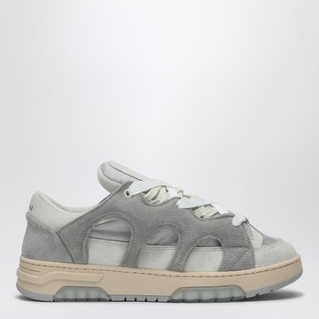 Model 1 grey/white mesh and suede sneaker