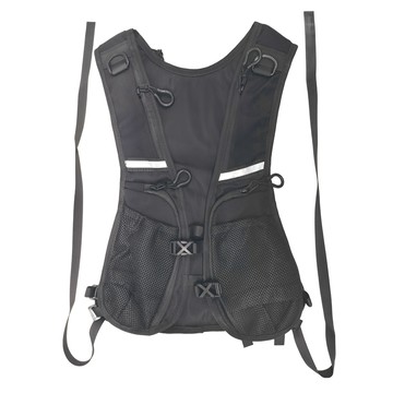 EZlife 中性款潮酷前口袋休閒背心  35 x 44cm  黑色