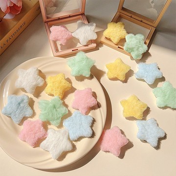 隔日到貨🔥毛絨星星髮夾 星星髮夾 多巴胺髮夾 甜美系側邊夾 劉海髮夾 鴨嘴夾 兒童髮卡 五角星發卡 毛絨髮夾 秋冬髮飾