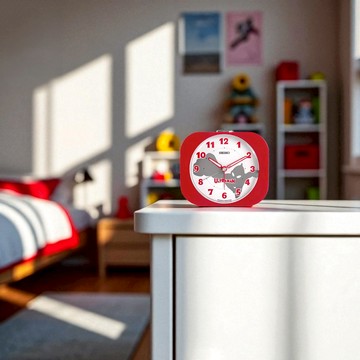 SEIKO 精工 / ULTRAMAN聯名 超人力霸王 奧特曼 貪睡鬧鈴 靜音鬧鐘 - 白x紅灰色 ＃QHE913R/SK048