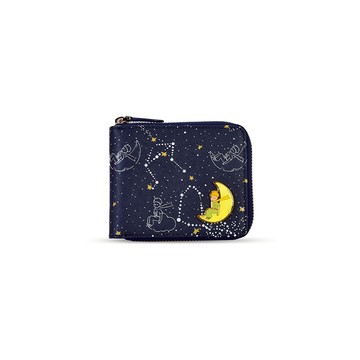 【小王子Le Petit Prince聯名款】80週年星空夜光-拉鍊短夾-深藍 LPPW233035-98