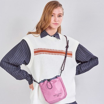 Soluna沉默馬蒂斯系列側背束口隨身小包-盛開粉