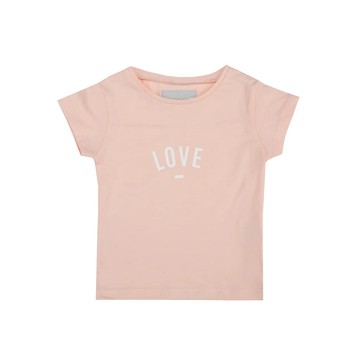 英國 Bob & Blossom - 粉色 LOVE 短袖T恤-粉色