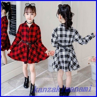 子供服ワンピース長袖春秋女の子キッズワンピースシャツワンピースチェック柄チュニック子供ドレスジュニアベビー服おしゃれ可愛い新品 通販 Lineポイント最大get Lineショッピング