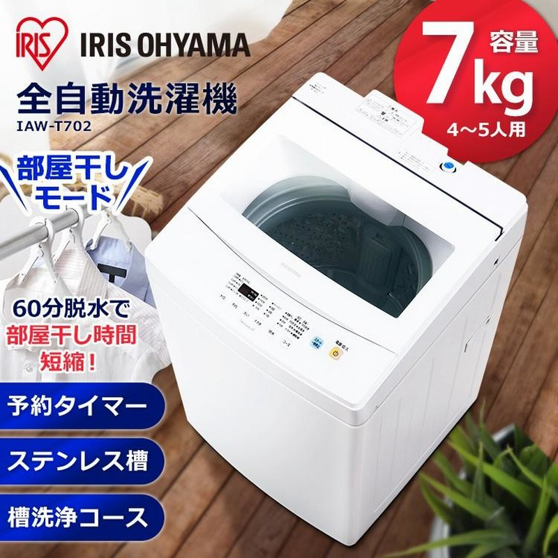 IRIS OHYAMA アイリスオーヤマ 洗濯機 7kg 一人暮らし 二人暮らし