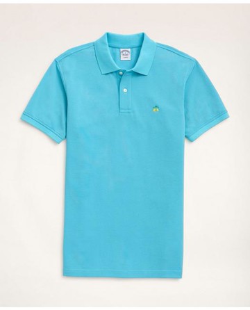 Brooks Brothers Men's Golden Fleece Slim-Fit Washed Stretch Supima Polo Shirt | Turquoise | Size 2XL