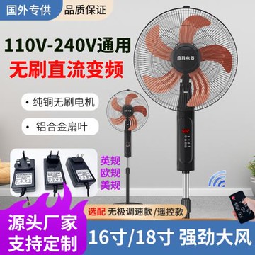 110V落地扇 直流變頻無刷歐規電風扇 英規落地扇 美規立式風扇