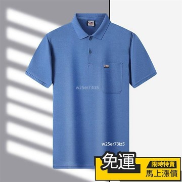 🔥台灣熱銷🔥大尺碼POLO衫 翻領POLO衫 爸爸短袖t恤衫 男士翻領polo衫 夏季薄款 休閑百搭上衣 短袖上衣