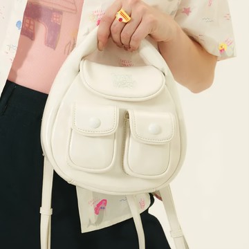 Vanwalk 出走 美式甜心少女迷你後背包  可愛白  迷你