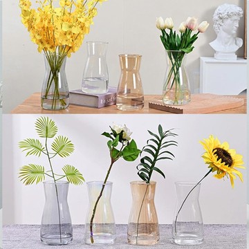 好拾選物 北歐高雅縮腰款玻璃花瓶(買1送1)