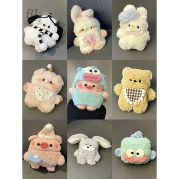 毛絨一體小狗企鵝針織鉤織 適用於 airpods 4 Pro 3 2 保護套 蘋果 1/2/3/4代保護殼 蘋果耳機套