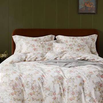 貝淇小舖 60支100%純天絲TENCEL 床包枕套3件組  床包 + 枕套組  雙人  馨苑