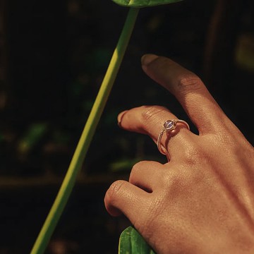 海中月老14K金月光石戒指 MOON RING