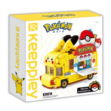 QMAN皮卡丘精靈球迷你補給車_QM46296 啟蒙積木 精靈寶可夢公司貨