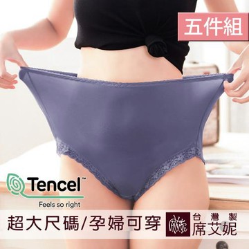 席艾妮SHIANEY  現貨 台灣製 超加大尺碼內褲 3XL~5XL都可適穿 莫代爾纖維 孕婦三角內褲 5件組
