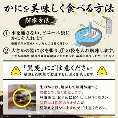 ふるさと納税 登別市 「かに」しゃぶ!生ずわいがにの足むき身を500g　15本〜25本