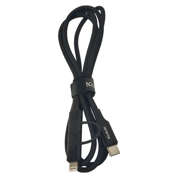 Mcdodo 麥多多 二合一 PD Lightning/Type-C 充電線 60W  1.2m  雙子系列 黑色  1條