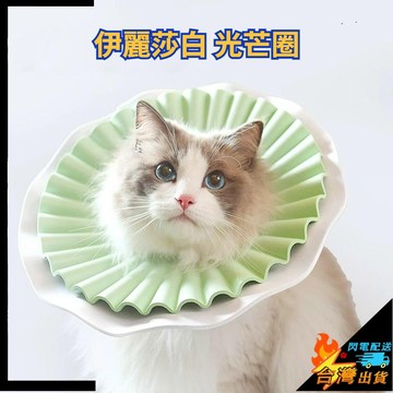 【台灣出貨】貓咪伊利沙白圈 可愛光芒 伊麗莎白軟圈 防水 絕育 貓蘚驅蟲 防舔頭套 貓頭套 狗頭套 軟圈頭套