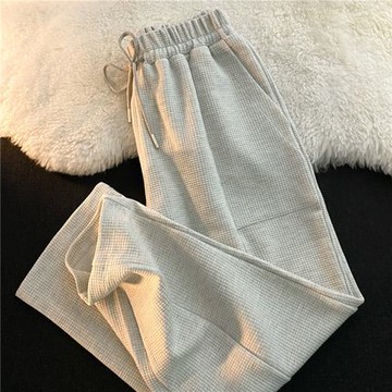 女士休閒長褲闊腿褲直筒褲流行女裝運動褲【聚物優品】