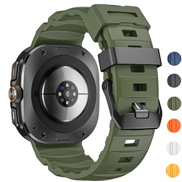 SAMSUNG 適用於三星 Galaxy Watch Ultra 47 毫米配件的矽膠錶帶(2025 年)運動腕帶