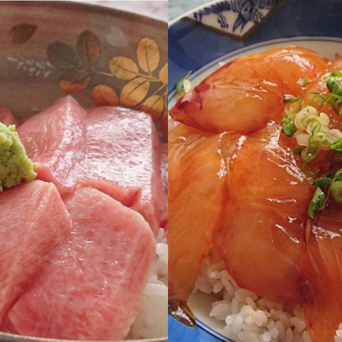 初音のジオ丼とマグロ丼セット