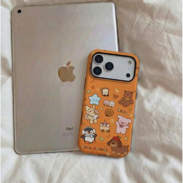 橙色滿屏動物蘋果17promax16e菲林15二合一iPhone14/13手機殼12硬