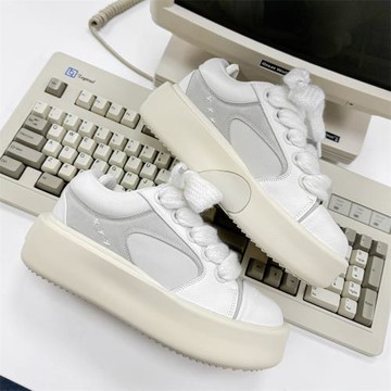 2025小眾設計考拉愛心厚底板鞋男女國潮百搭增高情侶鞋子休閑鞋