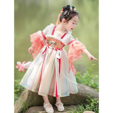 六一兒童節漢服女童連衣裙夏款2025新款公主裙小女孩夏裝古風超仙