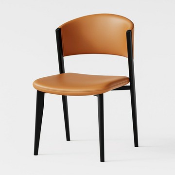 【含稅/免運】 餐椅彎梁椅軟包碳鋼輕奢餐椅家用簡約現代高級感小戶型餐椅