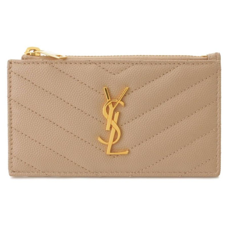 サンローラン】SAINT LAURENT YSL モノグラム レザー カードケース コインケース 607915 ベージュ 【中古】【正規品保証】163463  | LINEブランドカタログ