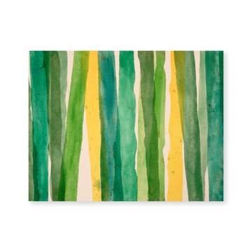 【重疊植物】繪畫-綠黃森林抽象畫