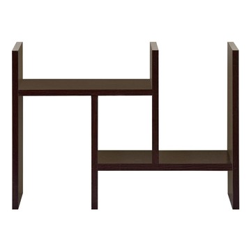 《HOPMA》多功能桌上型伸縮書架 台灣製造 電腦架 主機架 螢幕增高架 展示架-黑胡桃