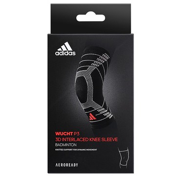 【台灣製】adidas WUCHTP3高機能3D立體針織加強型彈性運動護膝套