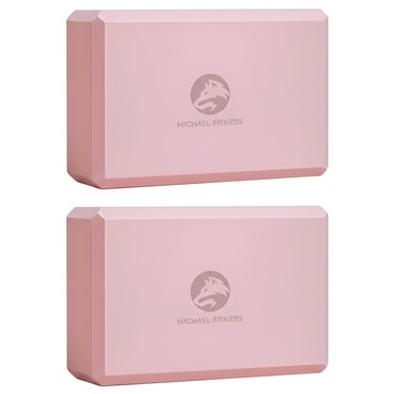 MICHAEL FITNESS 麥克健身 45D瑜珈磚套組  23 x 15 x 6cm  初雲粉  2個
