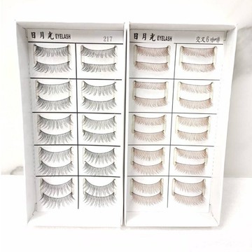 新秘必備 日月光假睫毛 217/交叉6咖啡 10對入 職業級