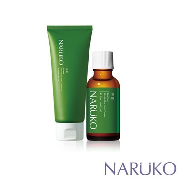 【NARUKO牛爾】茶樹淨荳敷面潔膚泥120g+抗痘粉刺寶30ml(面膜/洗臉/毛孔粉刺)