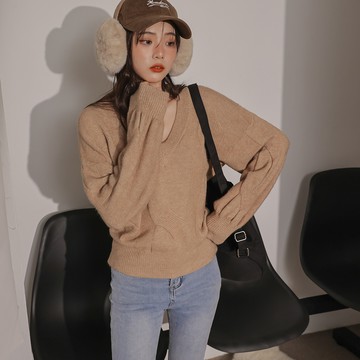 唯美V領麻花上衣-卡【KT223543】-4色