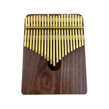 21音胡桃木箱式實木卡林巴琴 水霧金鋼片 送書包+透明琴架