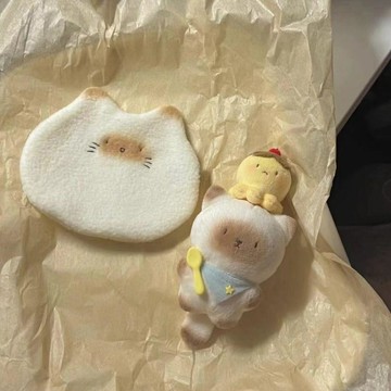 臺灣出貨+免運小紅書同款可愛烤麪包饅頭毛絨玩偶公仔掛件超萌送禮物女生髮完