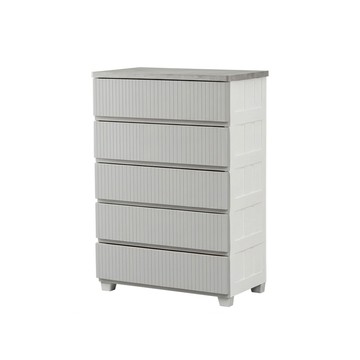 日本IRIS 天板五層收納櫃 DMP-555 灰白款 寬56cm