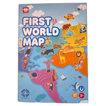 ariati 磁性故事遊戲板 世界地圖 3歲以上  AT-MRMP-093  1組  60pcs