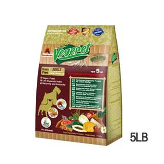 VegePet 專業級成犬無榖狗食-靈芝5磅