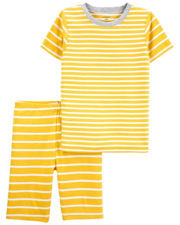 Kid 2-Piece Striped 100% Snug Fit Cotton PJs