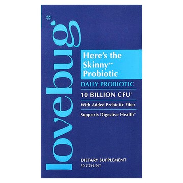 LoveBug Probiotics, Here's The Skinny 輕體益生菌，100 億 CFU，30 份